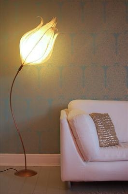 Tall cream Faith lamp